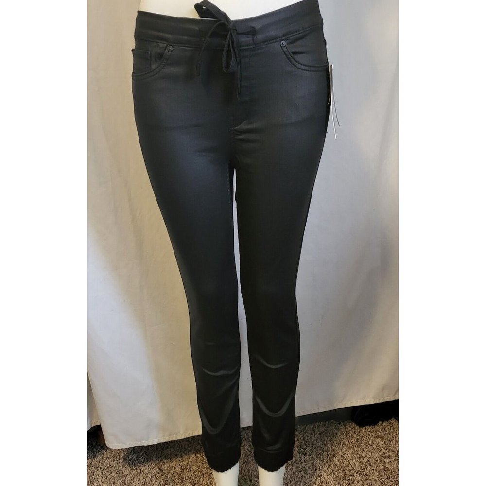 Kendall and Kylie Women Small Black Faux Leather Jogger Pants, NWOT